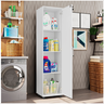 Armário Multiuso Lavanderia Stella 1 Porta com Chave Branco - 4