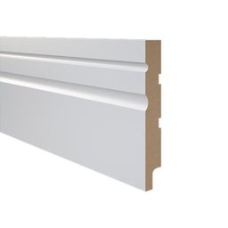 Rodapé de mdf Durafloor Essencial E-02 Branco Polar 15cm x 18mm x 2,1m - 1
