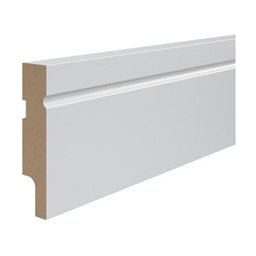 Rodapé de mdf Durafloor Easy Branco Polar 12cm x 18mm x 2,1m - 2