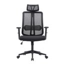 Ver imagem 3 de Kit 10 Cadeiras de Escritório Presidente King em Tela - Preta