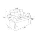 Ver imagem 7 de Namoradeira Luxo Recepção 12 Cores - Base Ferro Dourado - Bege