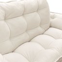 Ver imagem 4 de Namoradeira Luxo Recepção 12 Cores - Base Ferro Dourado - Bege