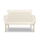 Ver imagem 6 de Namoradeira Luxo Recepção 12 Cores - Base Ferro Dourado - Bege