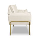 Ver imagem 2 de Namoradeira Luxo Recepção 12 Cores - Base Ferro Dourado - Bege