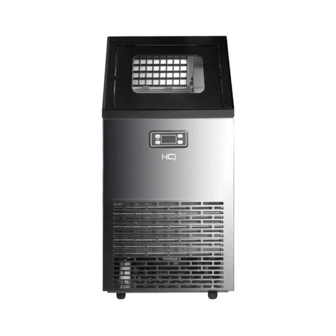 Máquina de Gelo Profissional Hq 45kg Turbo Ice Preta e Inox Hq-hqmgi45 220v