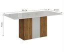 Ver imagem 2 de Mesa Doha 1,60 Decor/off Tampo Off C/vidro 6 Cadeiras Doha