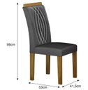 Ver imagem 6 de Mesa Doha 1,60 Decor/off Tampo Off C/vidro 6 Cadeiras Doha