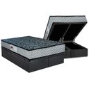 Ver imagem 1 de Cama Box Baú Queen: Colchão Ortopédico Paropas D23 Ag65 Royalle Rustico + Base Crc Suede Gray (