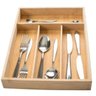 Porta Talheres Organizador Gaveta Bambu e MDF 4 Decoração Cozinha e Mesa Jantar Divisorias Ecologico - 2