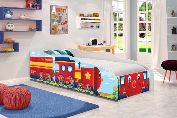 Cama Infantil Premium Kids Carro Trem Piuí Express - 4
