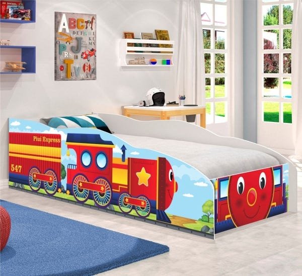 Cama Infantil Premium Kids Carro Trem Piuí Express - 1
