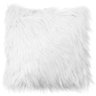Capa Almofada Premium Pelúcia Pelo Alto 40x40cm: Branco - 1