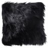 Capa Almofada Premium Pelúcia Pelo Alto 40x40cm: Preto - 1