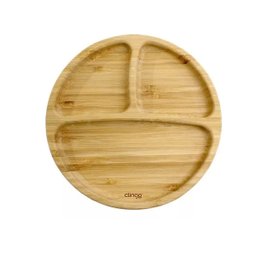 Prato De Bambu Infantil Com Divisórias E Ventosa Introdução Alimentar Bebe Criança Redondo Clingo Pr - 1 Prato De Bambu Infantil Com Divisórias E Ventosa Introdução Alimentar Bebe Criança Redondo Clingo Pr - 1