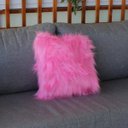 Ver imagem 1 de Capa Almofada Premium Pelúcia Pelo Alto 40x40cm: Pink