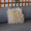 Ver imagem 1 de Capa Almofada Premium Pelúcia Pelo Alto 40x40cm: Areia