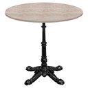 Ver imagem 1 de Base de Mesa Apus em Ferro Preto 75 Cm (alt) Tampo Mdp Redondo Castanheira 70cm (larg) X 2,5cm Alt