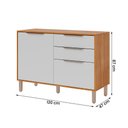 Ver imagem 4 de Balcão Divina 120 Cm para Cozinha com 2 Portas e 2 Gavetas Cinamomo/branco