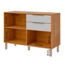 Ver imagem 3 de Balcão Divina 120 Cm para Cozinha com 2 Portas e 2 Gavetas Cinamomo/branco