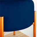 Ver imagem 5 de Kit 4 Puffs Iron Suede Azul Marinho Base Metálica Cobre