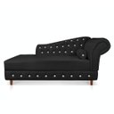 Ver imagem 3 de Divã Chesterfield 165 cm Capitonado com Strass Suede Preto - D’Rossi