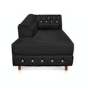 Ver imagem 4 de Divã Chesterfield 165 cm Capitonado com Strass Suede Preto - D’Rossi