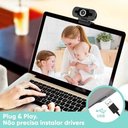 Ver imagem 5 de Webcam Full HD 1080P Câmera USB Live Stream Alta Resolução - Preto