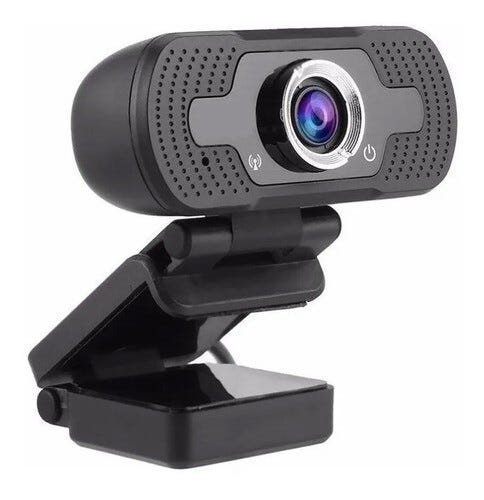 Webcam Full HD 1080P Câmera USB Live Stream Alta Resolução - Preto