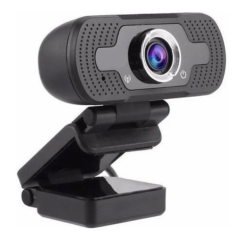 Webcam Full HD 1080P Câmera USB Live Stream Alta Resolução - Preto