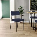 Ver mais imagens de Kit 06 Cadeiras Sala de Jantar L02 Suede Azul Marinho