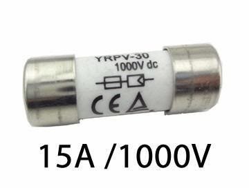 Fusível para Seccionadora Dc 1000V / 15A 10x38 Gpv Cx com 10Un