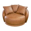 Ver imagem 1 de Poltrona Giratória 122cm Mercy Courino Caramelo - Sallar Home