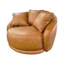 Ver mais imagens de Poltrona Giratória 122cm Mercy Courino Caramelo - Sallar Home