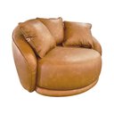 Ver imagem 7 de Poltrona Giratória 122cm Mercy Courino Caramelo - Sallar Home