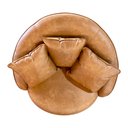 Ver imagem 4 de Poltrona Giratória 122cm Mercy Courino Caramelo - Sallar Home