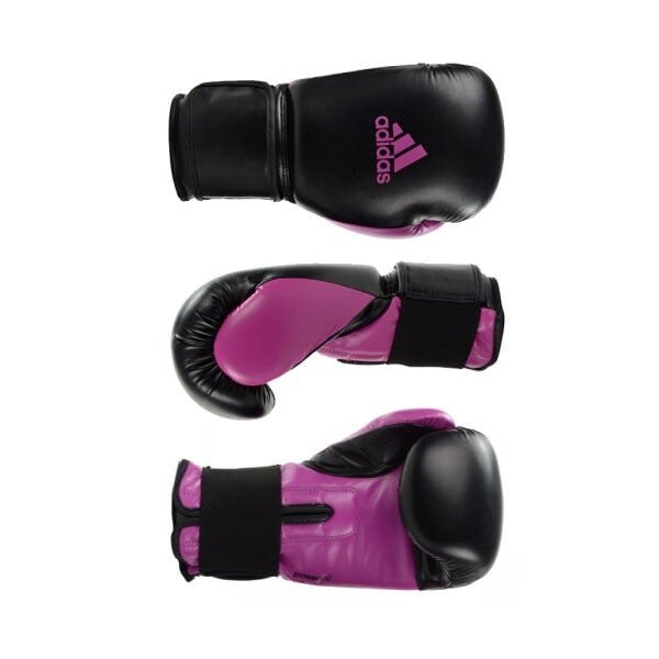 Luva de Boxe Muay Thai Power Colors Preto/Rosa - 12 Oz - 1