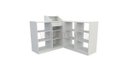 Ver mais imagens de Balcão Caixa Vitrine Modular M2 (expositor, prateleira, atendimento, loja, pet)