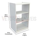 Ver imagem 2 de Balcão Vitrine Modular Sem Vidro (lojas, Caixa, Expositor) - Branco