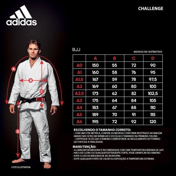 Kimono adidas Jiu Jitsu Challenge Preto - A3 - 6