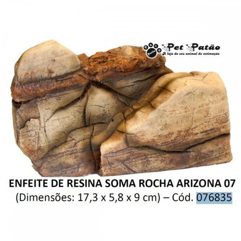 Soma Enfeite de Resina para Aquário Rocha Arizona 07 - 076835
