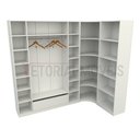 Ver imagem 4 de Closet Modulado Armário Colmeia Cabideiro M48 100% Mdf - Branco
