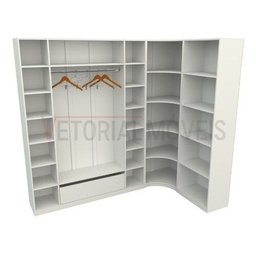 Closet Modulado Armário Colmeia Cabideiro M48 100% Mdf - Branco - 4