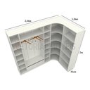 Ver imagem 1 de Closet Modulado Armário Colmeia Cabideiro M48 100% Mdf - Branco