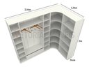 Ver imagem 1 de Closet Modulado Armário Colmeia Cabideiro M48 100% Mdf - Branco
