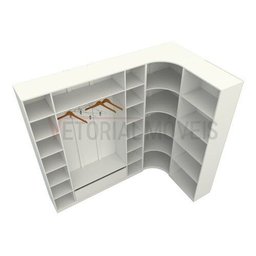 Closet Modulado Armário Colmeia Cabideiro M48 100% Mdf - Branco - 5