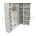 Ver imagem 2 de Closet Modulado Armário Colmeia Cabideiro M48 100% Mdf - Branco
