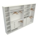 Ver imagem 2 de Kit Closet Armário Colmeia Roupeiro Cabideiro M58 100% Mdf - Branco