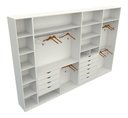 Ver imagem 2 de Kit Closet Armário Colmeia Roupeiro Cabideiro M58 100% Mdf - Branco