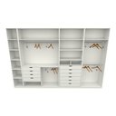 Ver imagem 3 de Kit Closet Armário Colmeia Roupeiro Cabideiro M58 100% Mdf - Branco