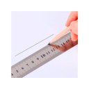 Ver imagem 5 de Kit Com 2 Régua Metal Inoxidável Marcação De Baixo Relevo Uso Escolar Escritório Engenheiro Profissi